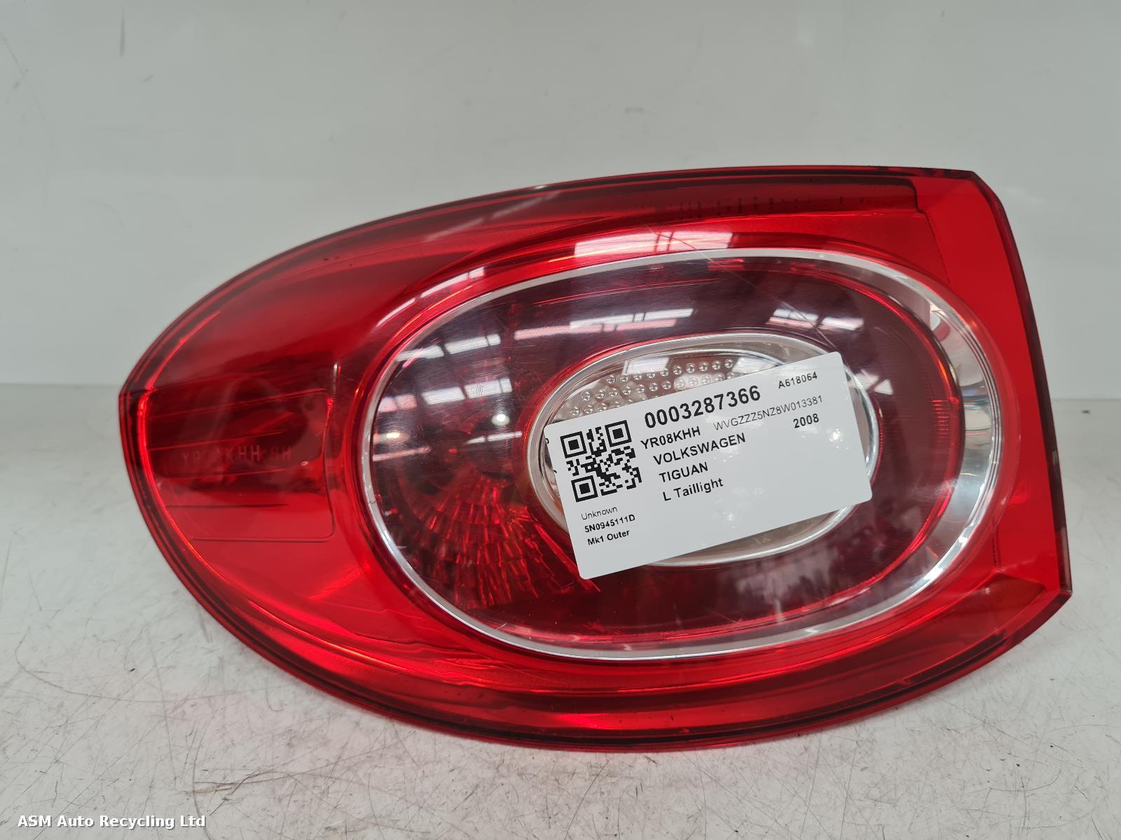 View Auto part L Taillight Volkswagen Tiguan 2008