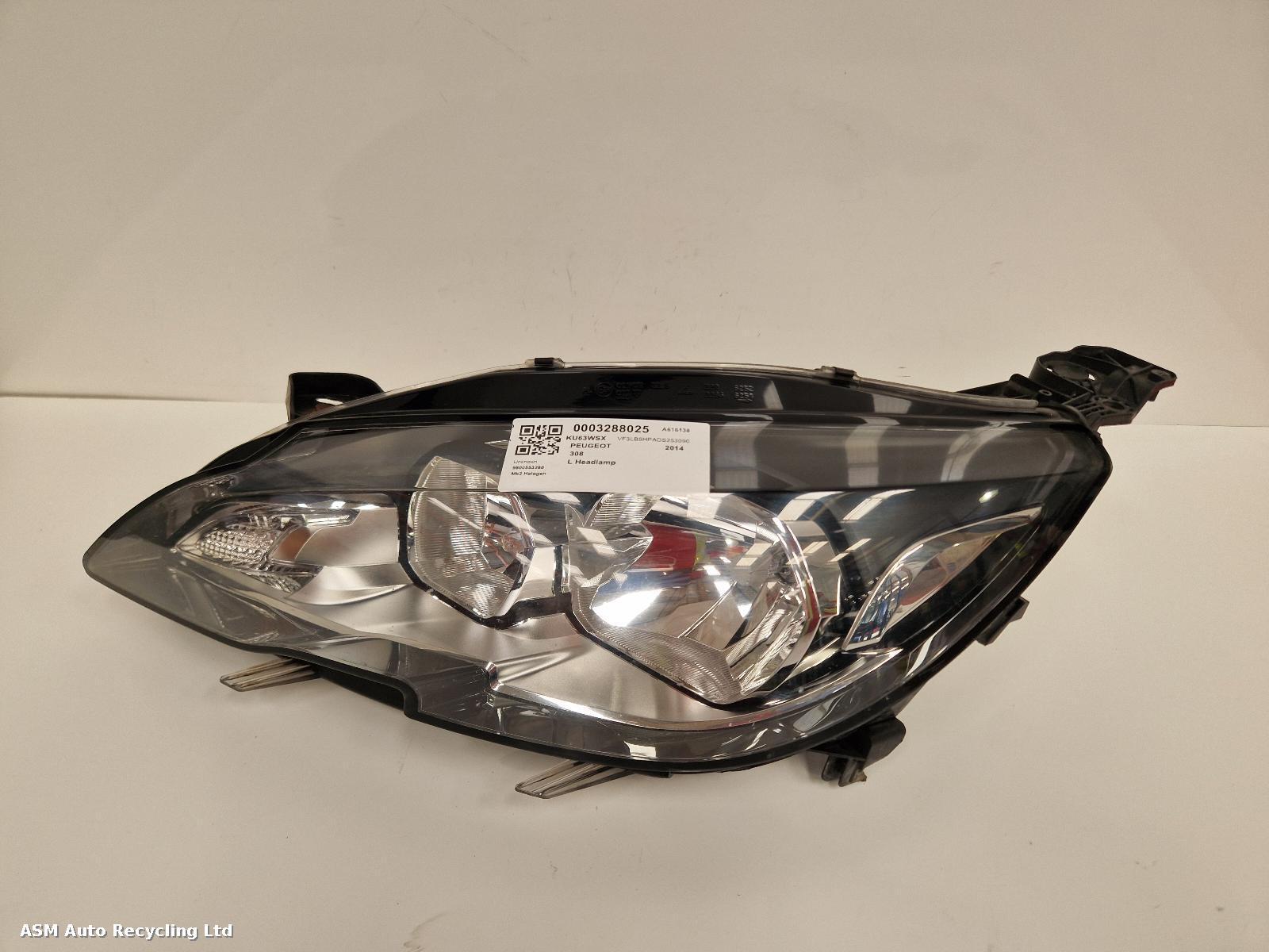 View Auto part L Headlamp Peugeot 308 2014
