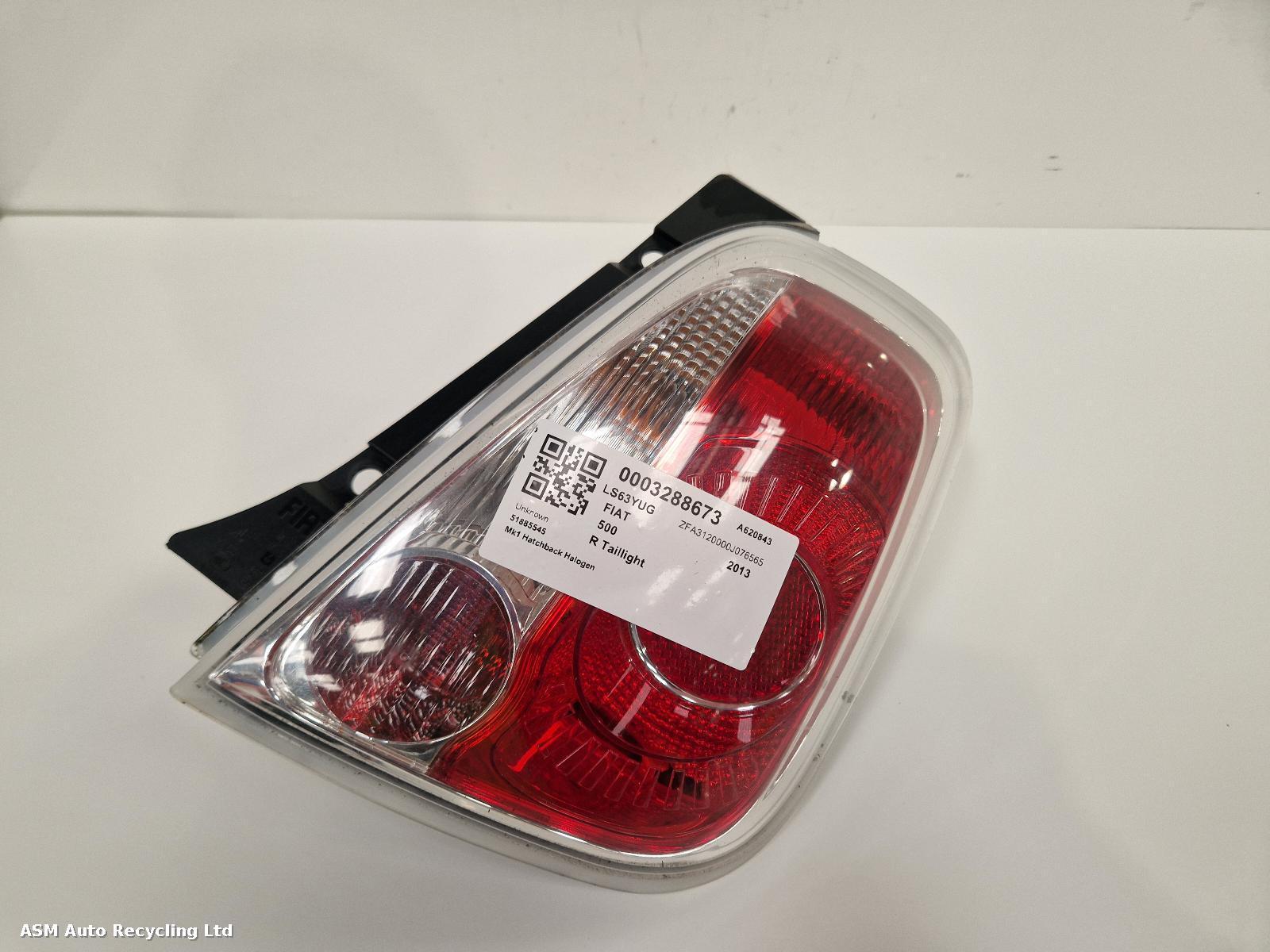View Auto part R Taillight Fiat 500 2013