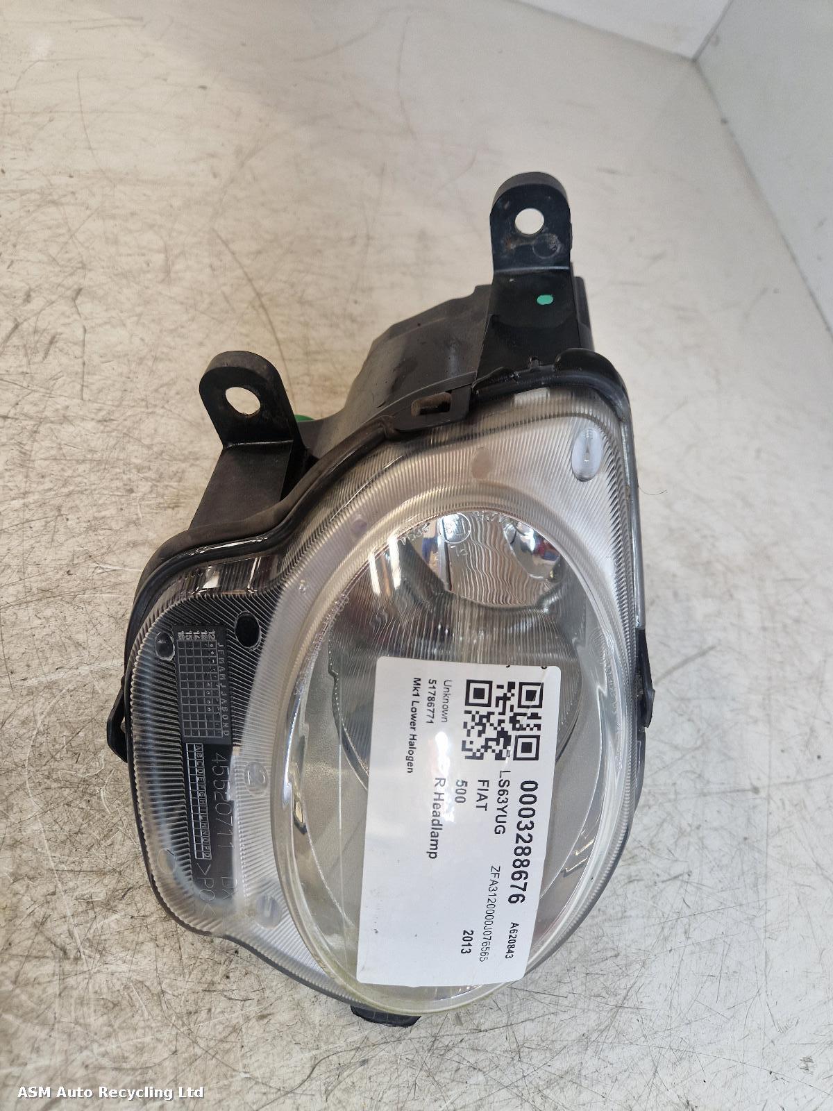 View Auto part R Headlamp Fiat 500 2013