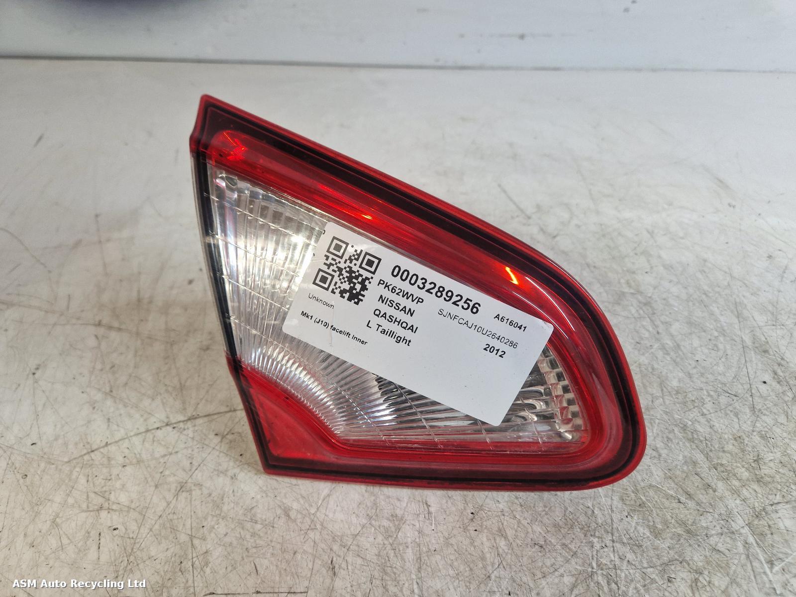 View Auto part L Taillight Nissan Qashqai 2012