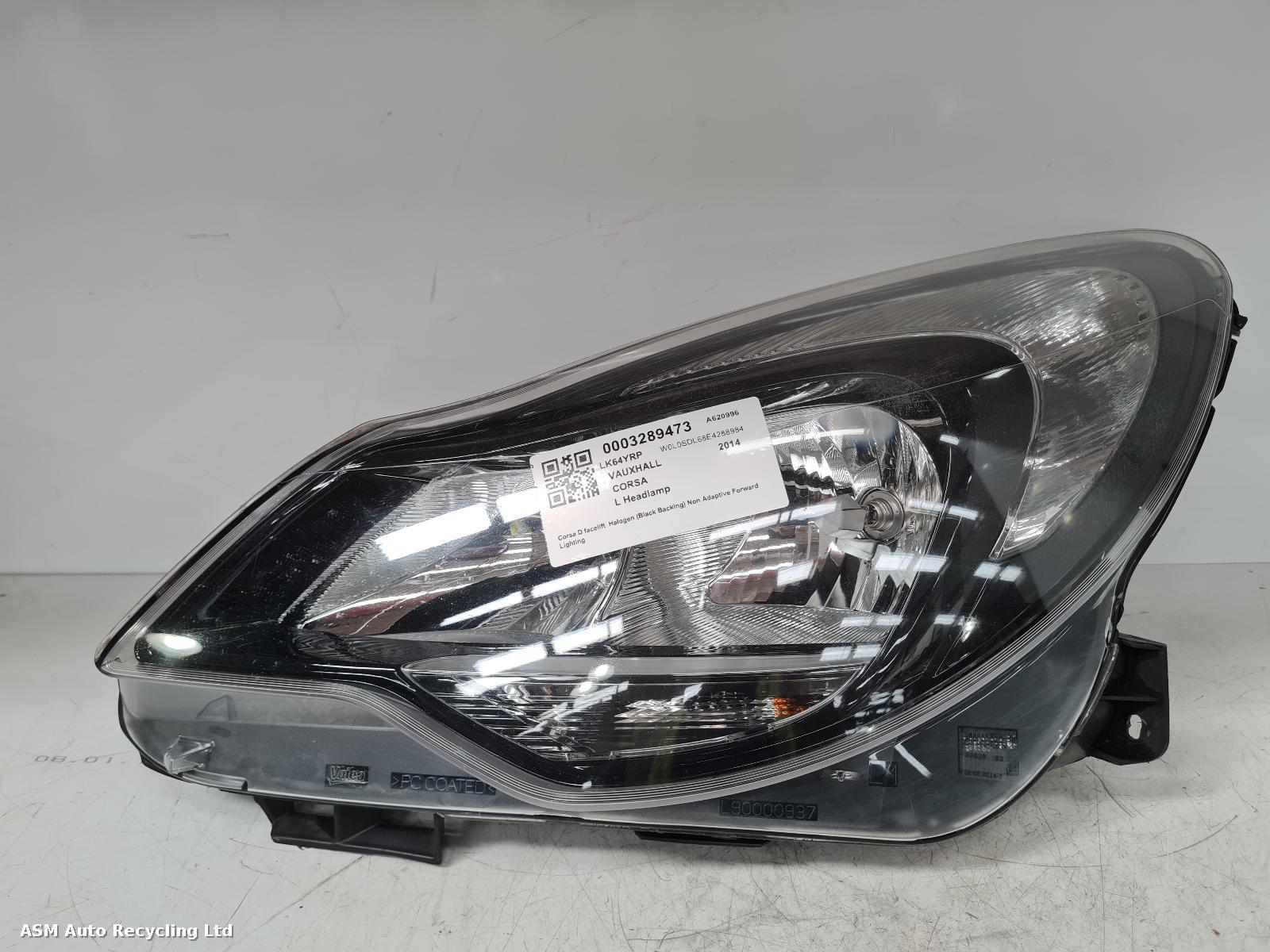 View Auto part L Headlamp Vauxhall Corsa 2014
