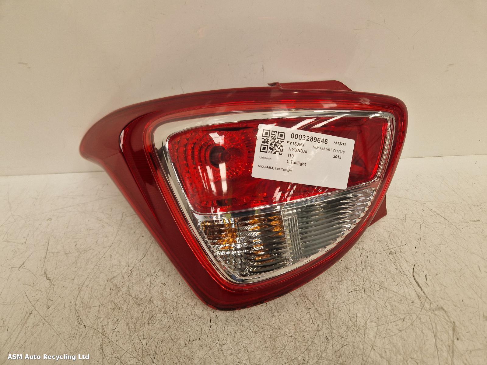 View Auto part L Taillight Hyundai I10 2015