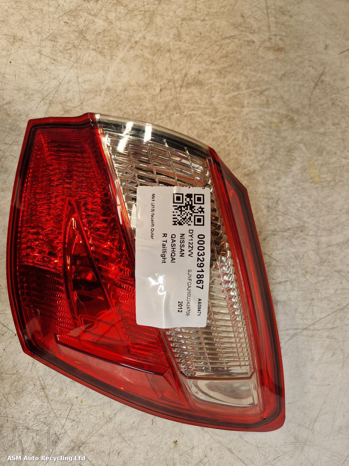 View Auto part R Taillight Nissan Qashqai 2012