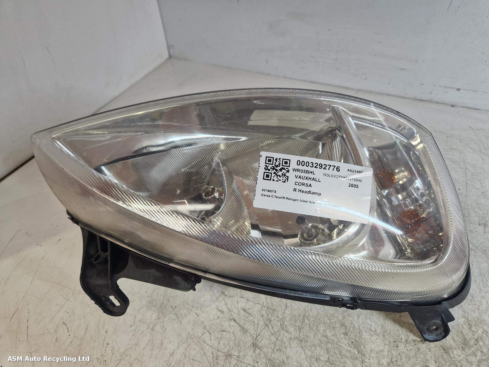 View Auto part R Headlamp Vauxhall Corsa 2005