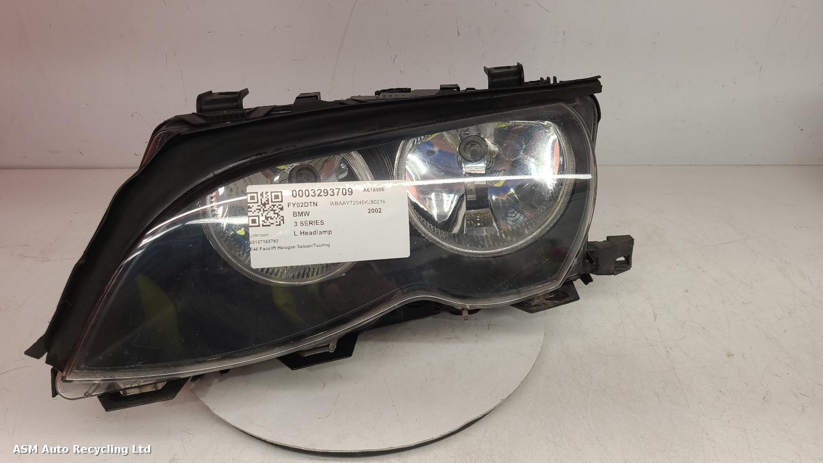 View Auto part L Headlamp Bmw 3 Series 2002