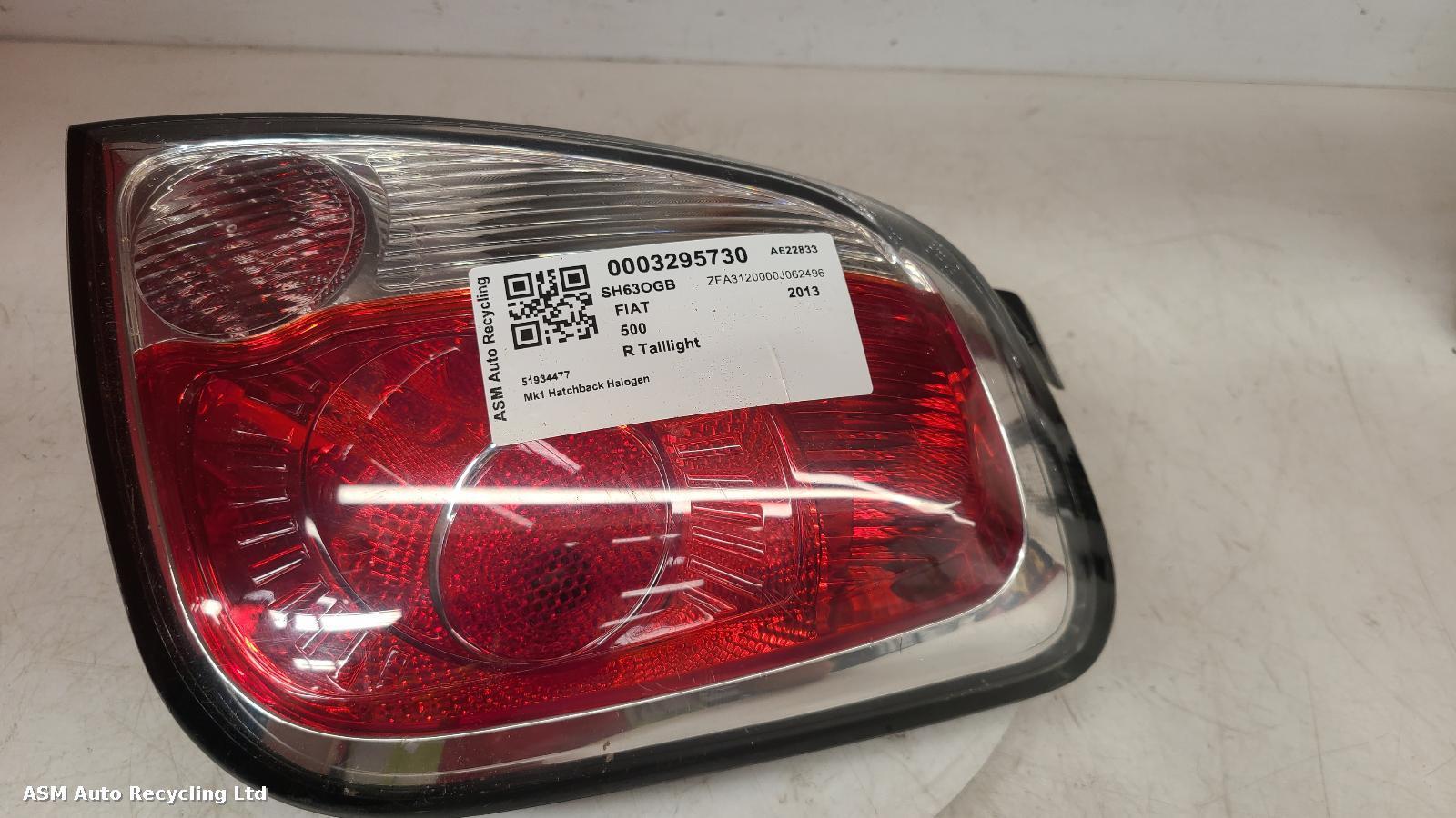 View Auto part R Taillight Fiat 500 2013