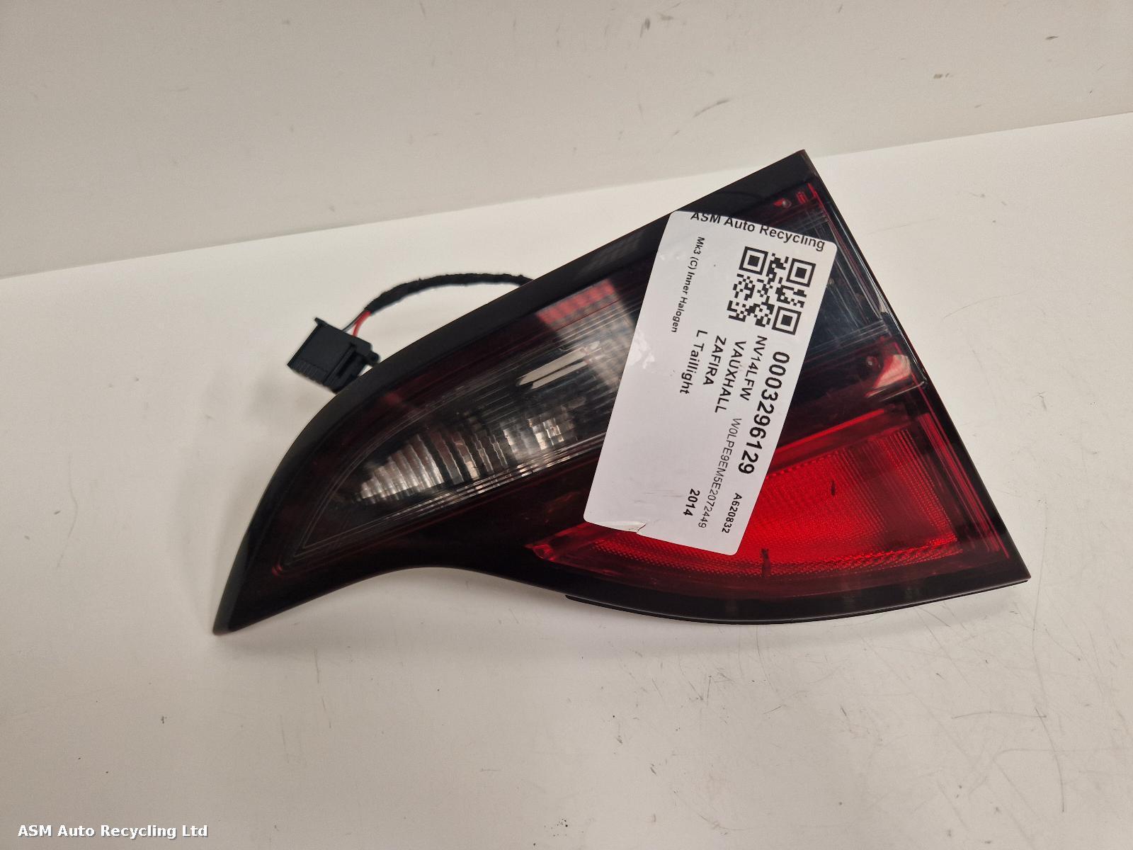 View Auto part L Taillight Vauxhall Zafira 2014