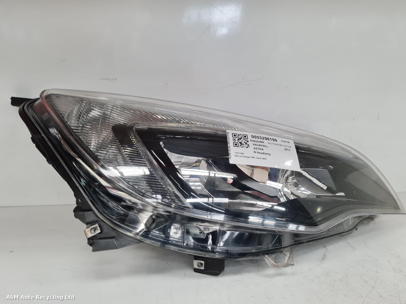 View Auto part R Headlamp Vauxhall Astra 2013
