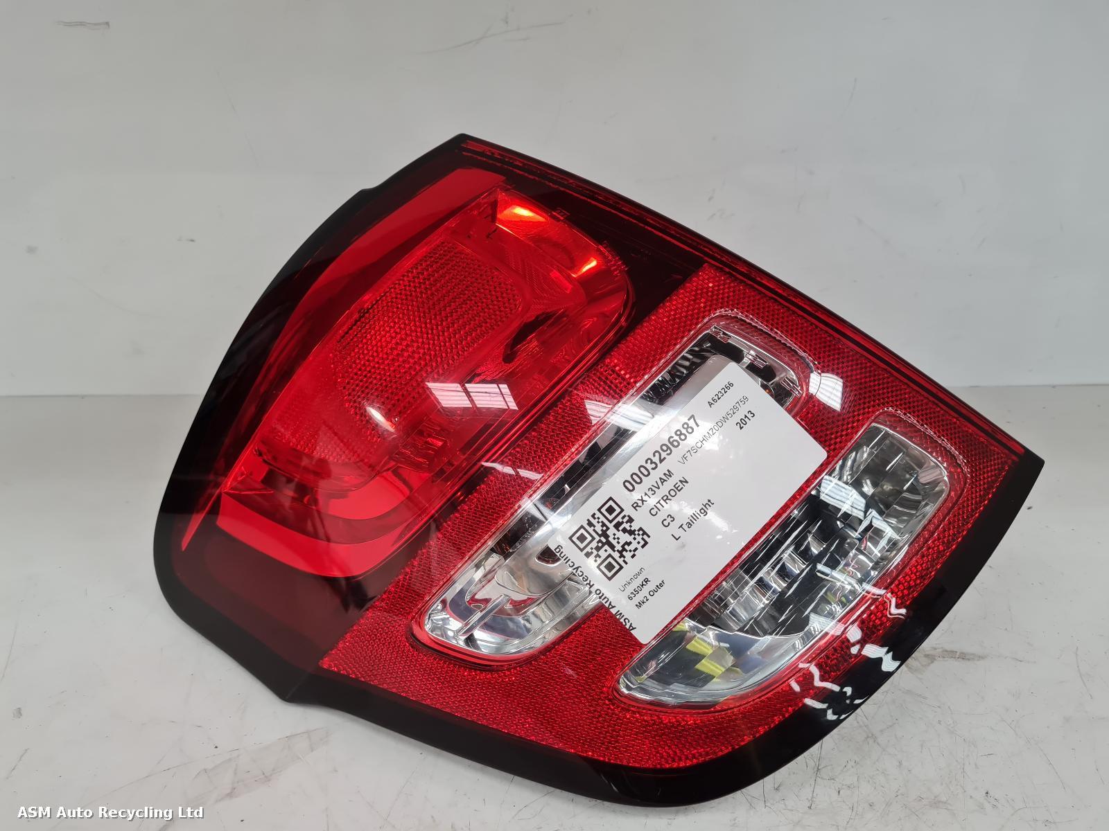 View Auto part L Taillight Citroen C3 2013