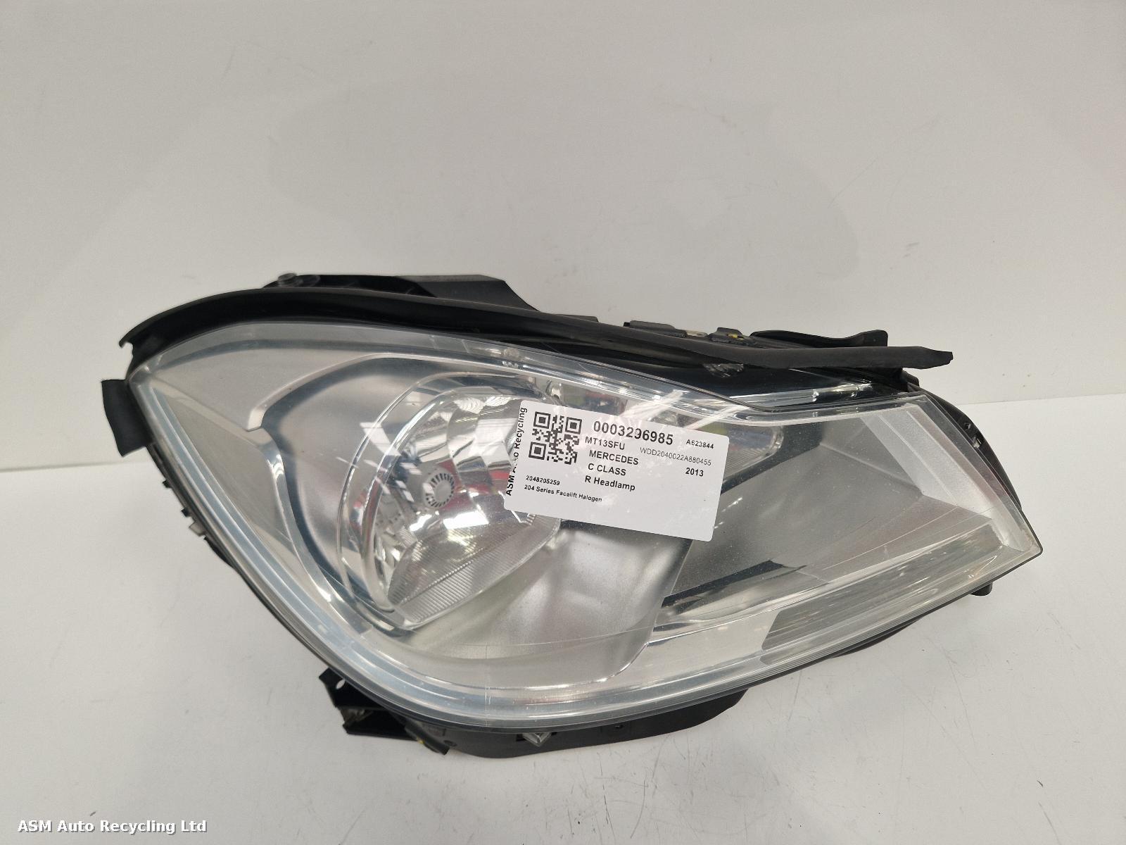 View Auto part R Headlamp Mercedes C Class 2013