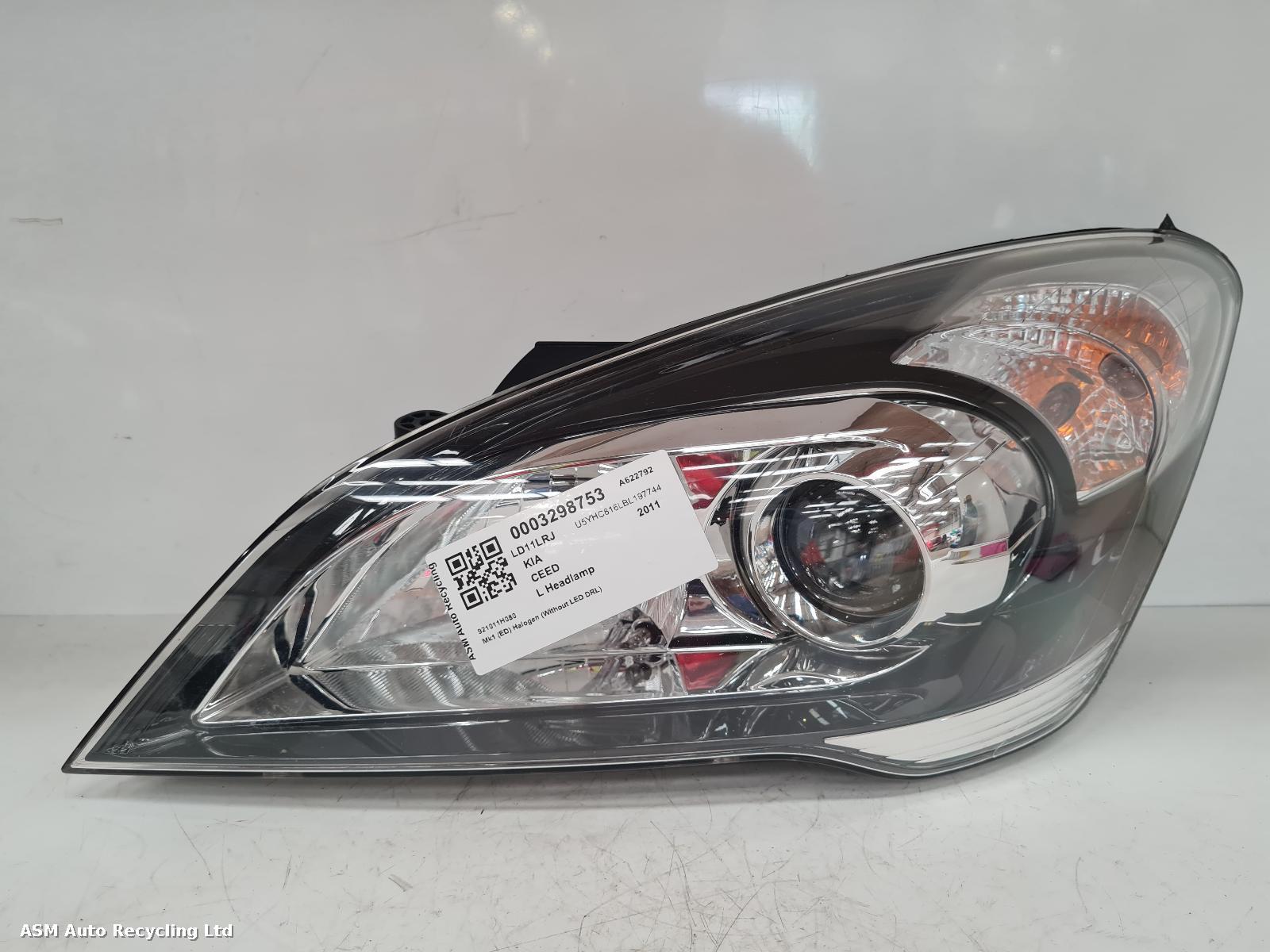 View Auto part L Headlamp Kia Ceed 2011
