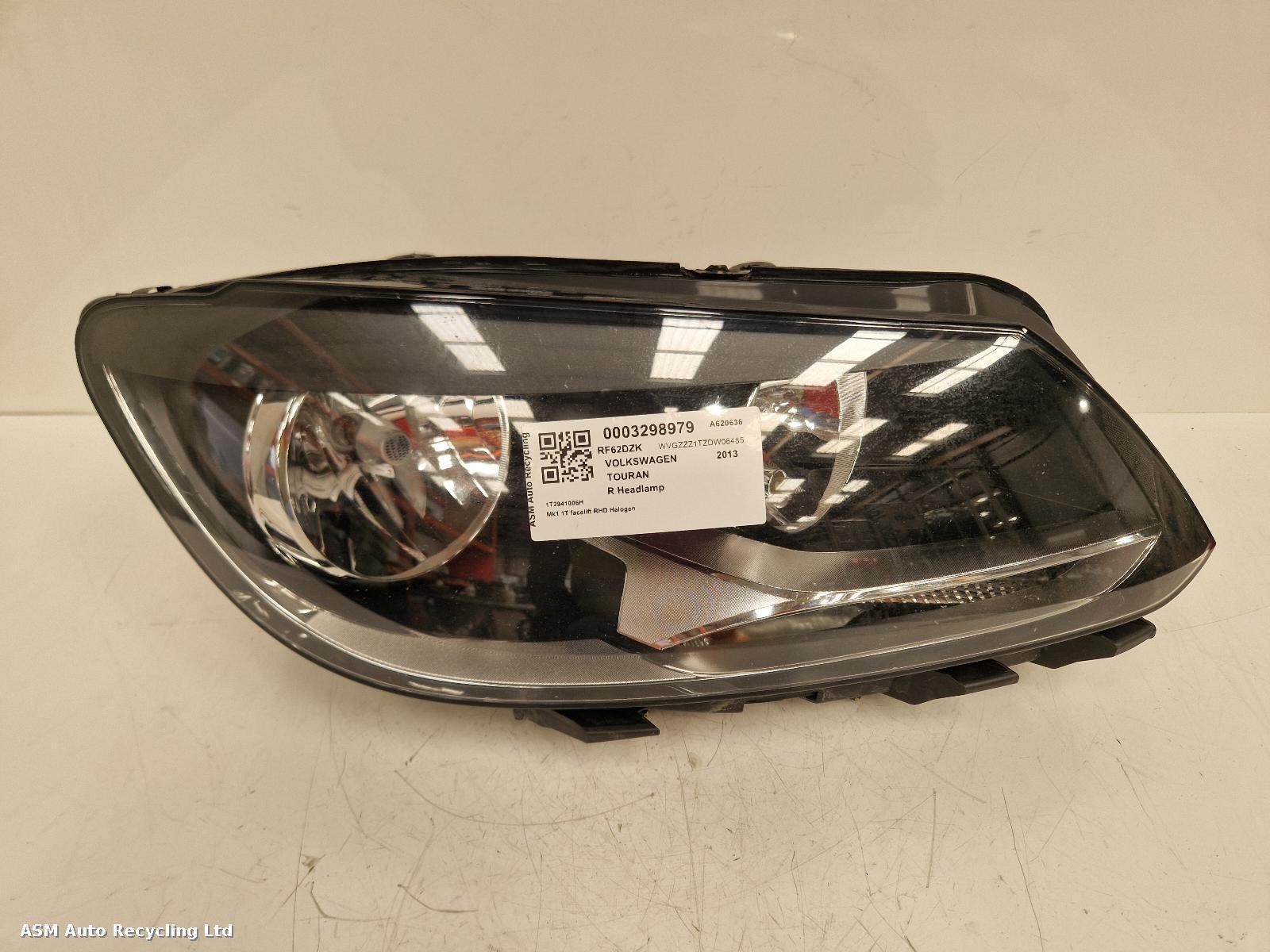 View Auto part R Headlamp Volkswagen Touran 2013