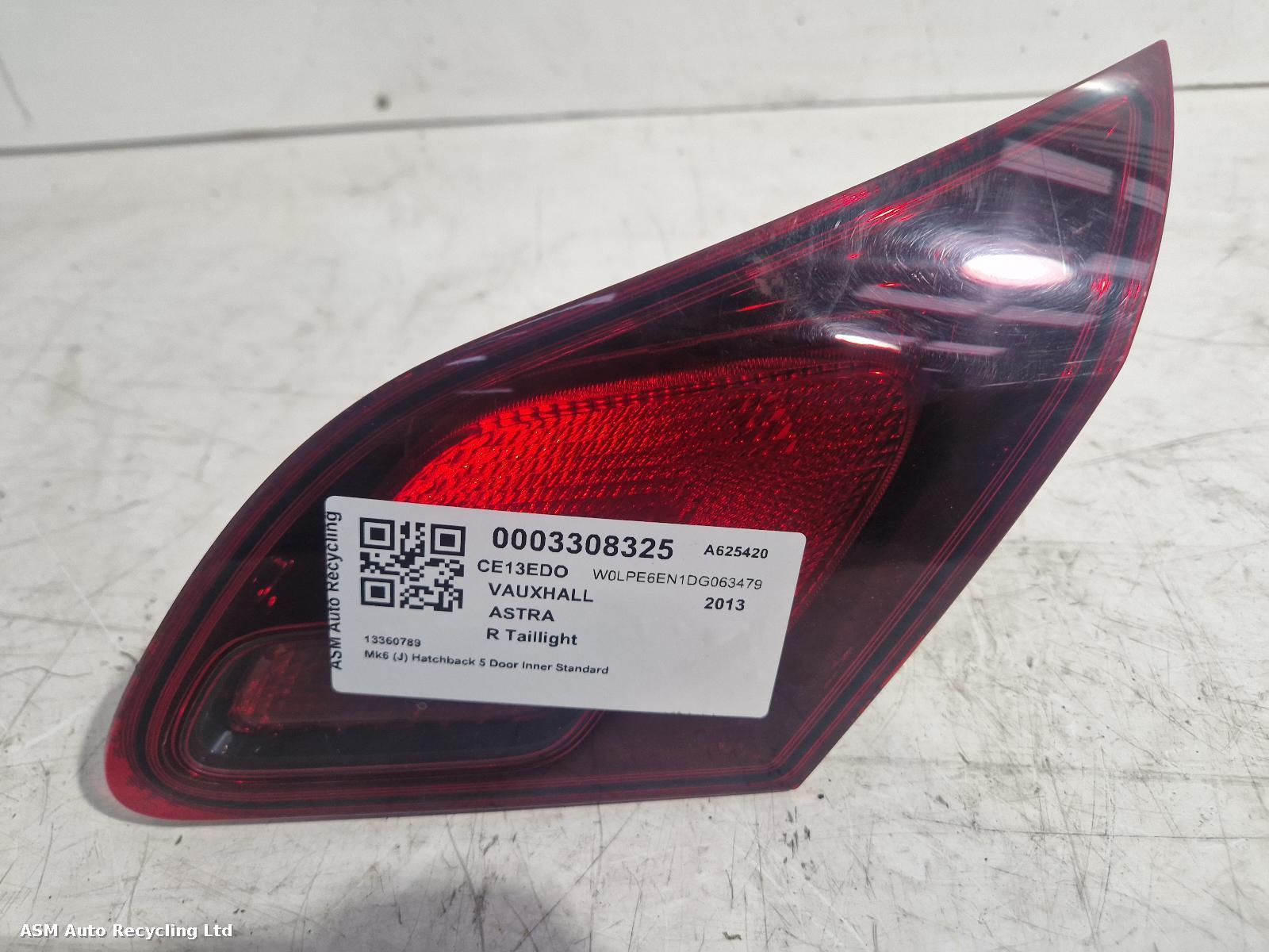 View Auto part R Taillight Vauxhall Astra 2013